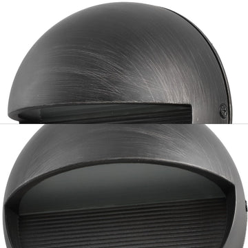 Orbe 6.25" Outdoor Metal/Glass Integrated LED Wall Sconce